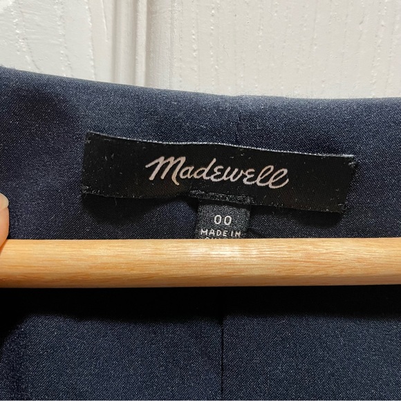 Madewell Embroidered Navy Blue Slowsong Dress Size 00 - Picture 5 of 6